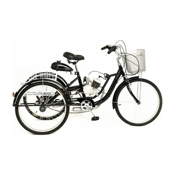 Взрослый трёхколёсный велосипед с мотором